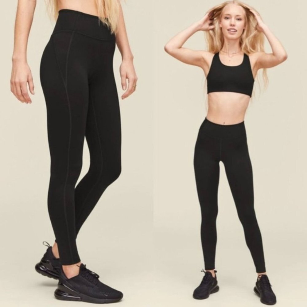 Girlfriend Collective Black Compressive Mid-Rise Legging
